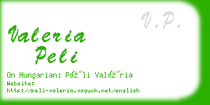 valeria peli business card